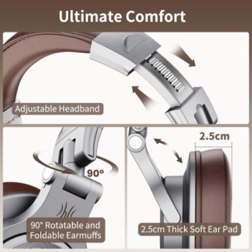 Наушники OneOdio A71 3,5мм/6,35мм Silver/Brown (A71 Silver Brown)