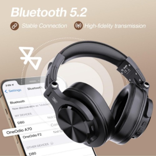 Наушники OneOdio Fusion A70 Bluetooth+3,5мм/6,35мм Black (A70 Black)