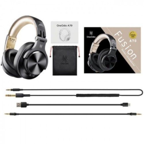 Наушники OneOdio Fusion A70 Bluetooth+3,5мм/6,35мм Black/Gold (A70 Black Gold)
