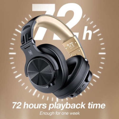 Наушники OneOdio Fusion A70 Bluetooth+3,5мм/6,35мм Black/Gold (A70 Black Gold)