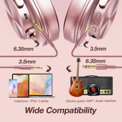 Наушники OneOdio Fusion A70 Bluetooth+3,5мм/6,35мм Rose/Gold (A70 Rose Gold)