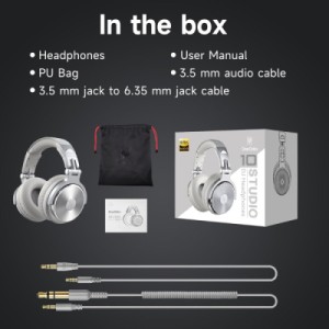 Наушники OneOdio Pro 10 3,5мм/6,35мм Silver (Pro 10 Silver)