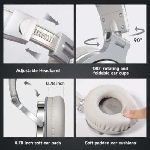 Наушники OneOdio Pro 10 3,5мм/6,35мм Silver (Pro 10 Silver)