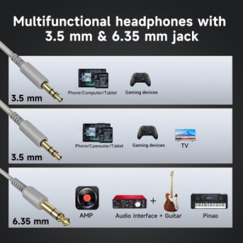 Наушники OneOdio Pro 10 3,5мм/6,35мм Silver (Pro 10 Silver)