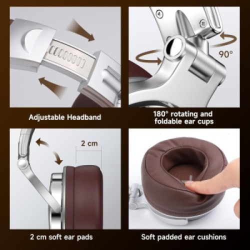 Наушники OneOdio Pro 30 3,5мм/6,35мм Silver (Pro 30 Silver)