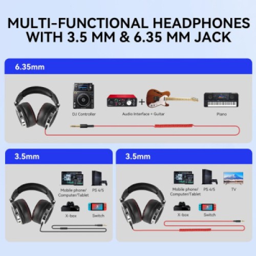 Наушники OneOdio Pro 50 3,5мм/6,35мм Black (Pro 50 Black)