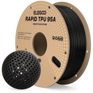 Пластик для 3D-принтера ELEGOO TPU 95A Rapid 1кг, 1.75мм, black (50.203.0631)