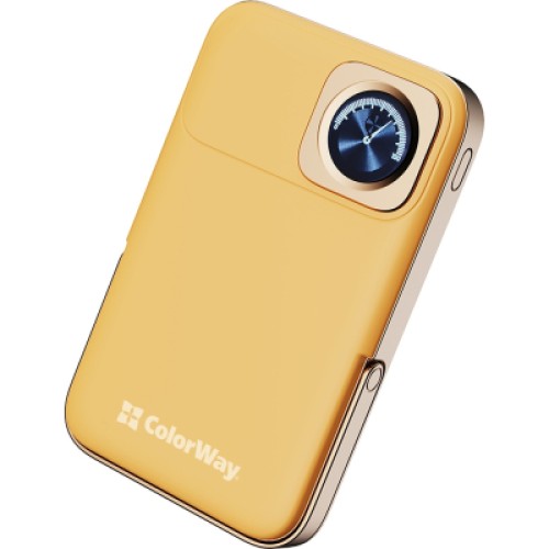 Батарея универсальная ColorWay 10 000 mAh PD/22.5W, 15W MagSafe & Watch Wireless Amber (CW-PB100LPA2Y-WPDD)