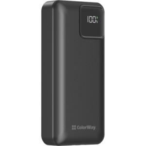 Батарея універсальна ColorWay 20 000 mAh Optimal Power PD/22.5W, QC/3.0, Black (CW-PB200LPB5BK-PDD)