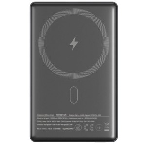 Батарея универсальная Sigma X-power SI10A7QL-MAG grey 10000mAh, Magnetic wireless 15W, PD+QC, 20W max (4827798955116)