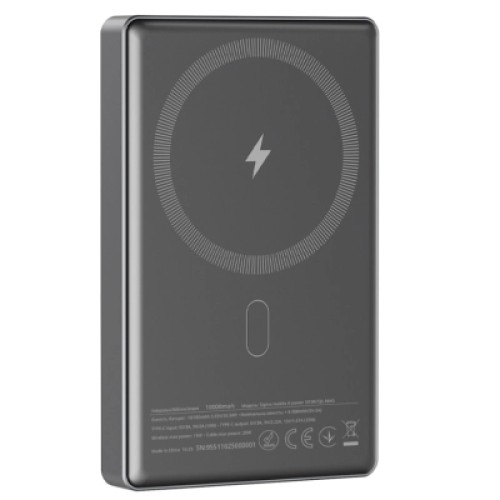 Батарея универсальная Sigma X-power SI10A7QL-MAG grey 10000mAh, Magnetic wireless 15W, PD+QC, 20W max (4827798955116)