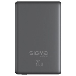 Батарея универсальная Sigma X-power SI10A7QL-MAG grey 10000mAh, Magnetic wireless 15W, PD+QC, 20W max (4827798955116)