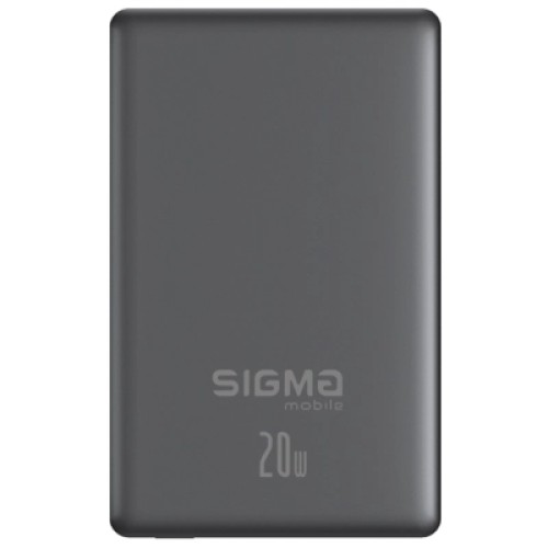 Батарея универсальная Sigma X-power SI10A7QL-MAG grey 10000mAh, Magnetic wireless 15W, PD+QC, 20W max (4827798955116)