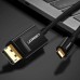 Кабель мультимедийный USB-C to DisplayPort M 1.5m 4K30Hz black Ugreen (50994)