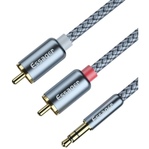 Кабель мультимедийный 3.5mm M to 2xRCA M 3.0m Essager (EYPZJ-MYC0G) Кабель мультимедийный 3.5mm M to 2xRCA M 3.0m Essager (EYPZJ-MYC0G)