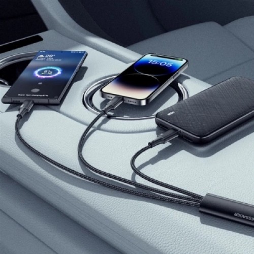 Дата кабель USB 2.0 AM to Lightning + Micro 5P + USB-C 1.2m 100W Essager (EXCMTL-JJ01-P) Дата кабель USB 2.0 AM to Lightning + Micro 5P + USB-C 1.2m 100W Essager (EXCMTL-JJ01-P)