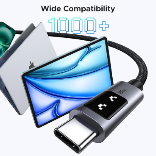 Дата кабель USB-C to USB-C 1.0m PD 100W L509 black Ugreen (35501)