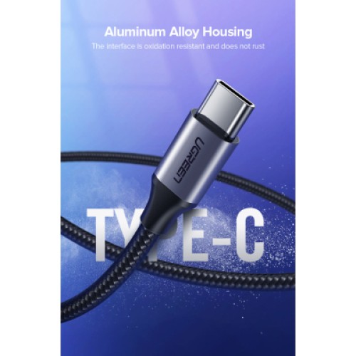 Дата кабель USB 2.0 AM to USB-C 0.25m 3A aluminum braid nickel plating black Ugreen (60124) Дата кабель USB 2.0 AM to USB-C 0.25m 3A aluminum braid nickel plating black Ugreen (60124)