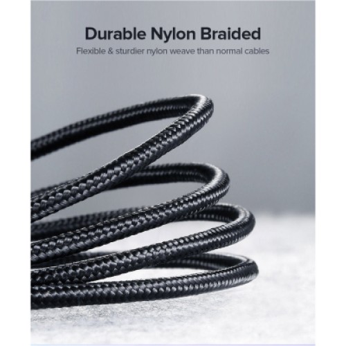 Дата кабель USB 2.0 AM to USB-C 0.25m 3A aluminum braid nickel plating black Ugreen (60124) Дата кабель USB 2.0 AM to USB-C 0.25m 3A aluminum braid nickel plating black Ugreen (60124)