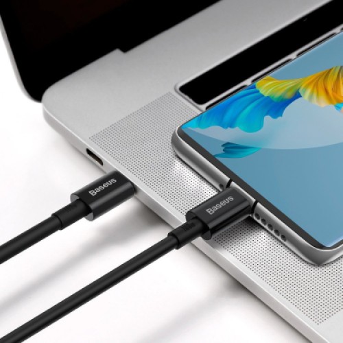 Дата кабель USB-C to USB-C 2.0m 100W black Baseus (CATYS-C01)