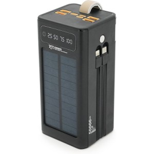 Батарея универсальная 7GO 50000mAh PD/22.5 Solar Black (GPW-01 / 45006)