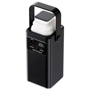 Батарея универсальная TheGeneral 20000mah Glim, 22.5W Fast Charge PD Lamp Black (40012919-01)