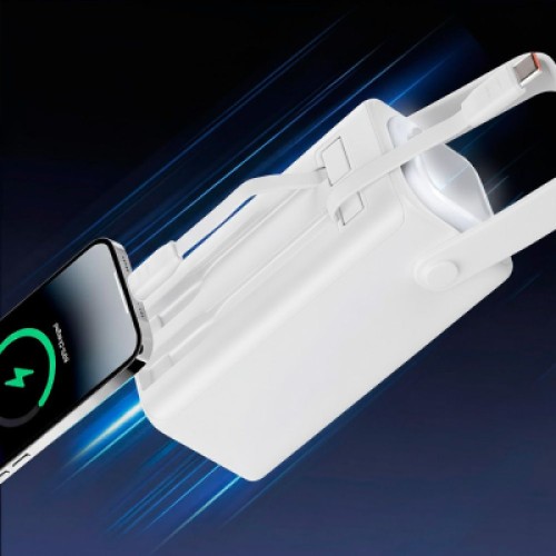 Батарея универсальная TheGeneral 20000mah Glim, 22.5W Fast Charge PD Lamp White (40012919-08)