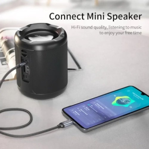 Кабель мультимедийный USB-C to 3.5mm M 1.0m gray Essager (EZJE02-0G)