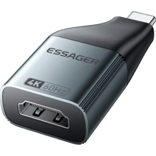 Переходник HDMI F to USB-C M 4K60Hz Essager (EZJHD60-MJ0G-P)