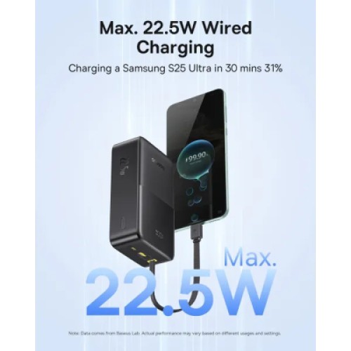 Батарея универсальная Baseus EnerFill FC51 Bipow2 Pro 30000mAh 22,5W build cab.USB-C black (E0028100)