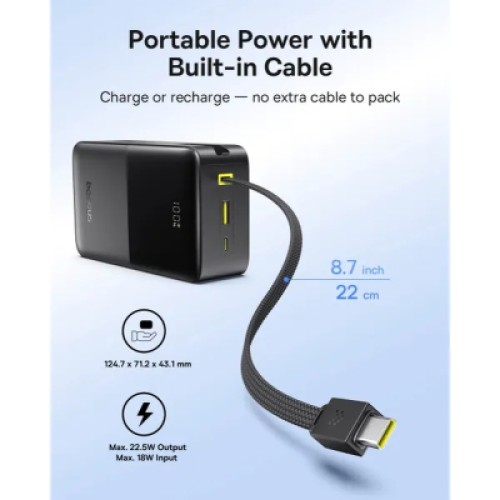 Батарея универсальная Baseus EnerFill FC51 Bipow2 Pro 30000mAh 22,5W build cab.USB-C black (E0028100)