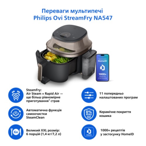 Мультипечь Philips Series 5000 OVI SteamFry (NA547/07)