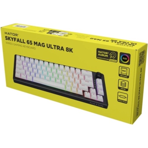 Клавиатура Hator Skyfall 65 MAG ULTRA 8K Aurum Ice RGB USB UA Black/White (HTK1860UA)