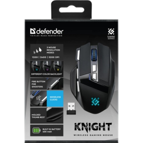 Мышка Defender Knight GM-885 Wireless Black (52885)
