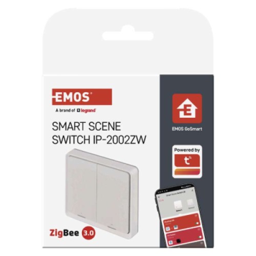Умный выключатель EMOS H5012 2 buttons ZigBee 3.0 (H5012) Умный выключатель EMOS H5012 2 buttons ZigBee 3.0 (H5012)