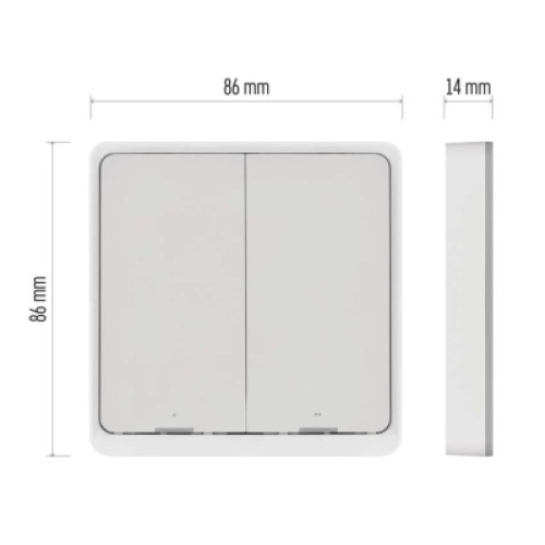 Умный выключатель EMOS H5012 2 buttons ZigBee 3.0 (H5012) Умный выключатель EMOS H5012 2 buttons ZigBee 3.0 (H5012)