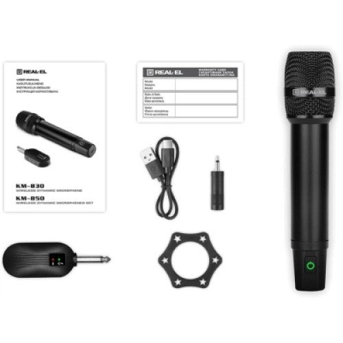 Микрофон REAL-EL KM-830 Black (EL121900001)