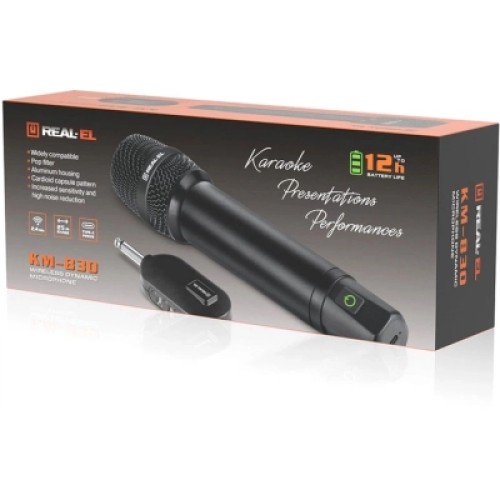Микрофон REAL-EL KM-830 Black (EL121900001)