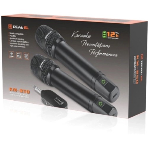 Микрофон REAL-EL KM-850 Black (EL121900002)