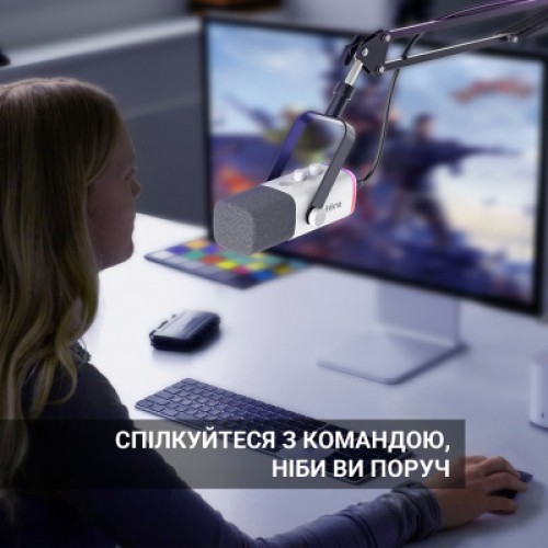 Микрофон Fifine AM8TW USB/XLR White (AM8TW)