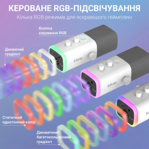 Микрофон Fifine AM8TW USB/XLR White (AM8TW)