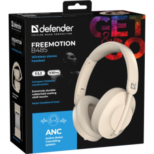 Наушники Defender FreeMotion B485 Bluetooth Beige (63486)