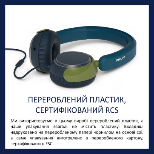 Наушники Philips TAK2000CT/00 USB-C/3,5 мм Blue/Green (TAK2000CT/00)