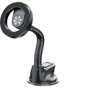 Универсальный автодержатель Canyon Magnetic car holder OnGrip 12 suction + air vent Black (CNS-CCHM12)