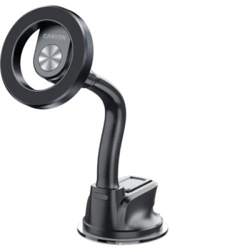 Универсальный автодержатель Canyon Magnetic car holder OnGrip 12 suction + air vent Black (CNS-CCHM12)