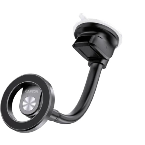 Универсальный автодержатель Canyon Magnetic car holder OnGrip 12 suction + air vent Black (CNS-CCHM12)