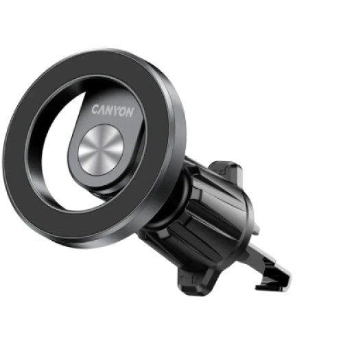 Универсальный автодержатель Canyon Magnetic car holder OnGrip 12 suction + air vent Black (CNS-CCHM12)