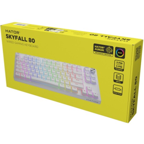 Клавиатура Hator Skyfall 80 USB UA White (HTK1181UA)