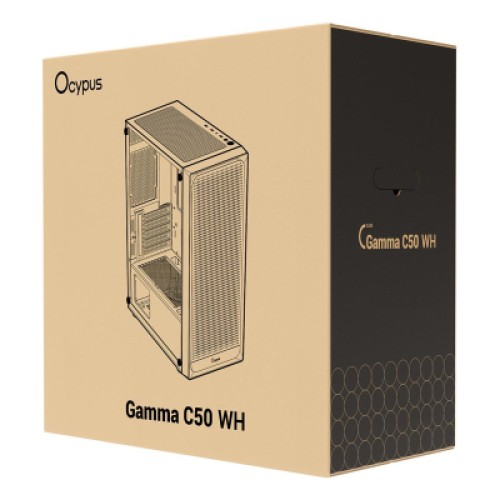 Корпус для ПК OCYPUS GAMMA C50 WH (GAMMA-C50-WHG000XX-GL)