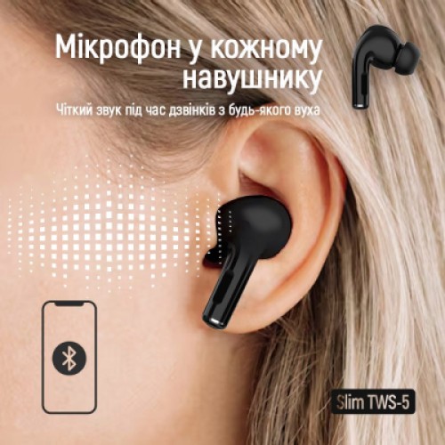 Наушники ColorWay Slim TWS-5 Earbuds Black (CW-TWS5BK)